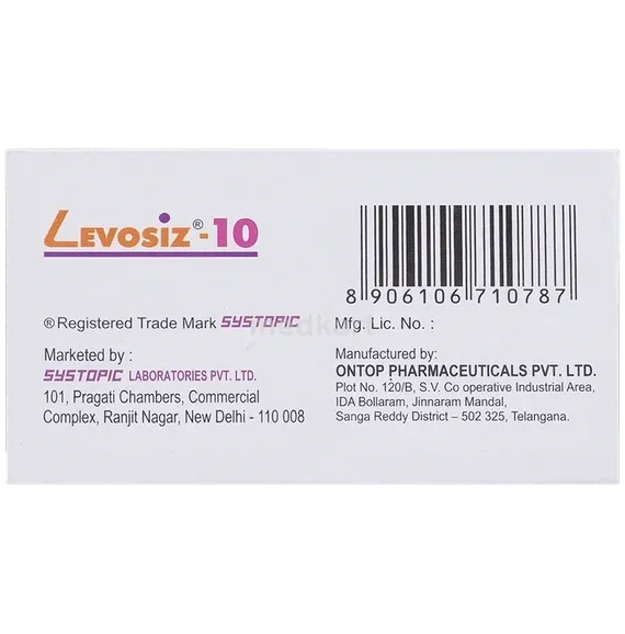 levosiz 10mg tablet 15's